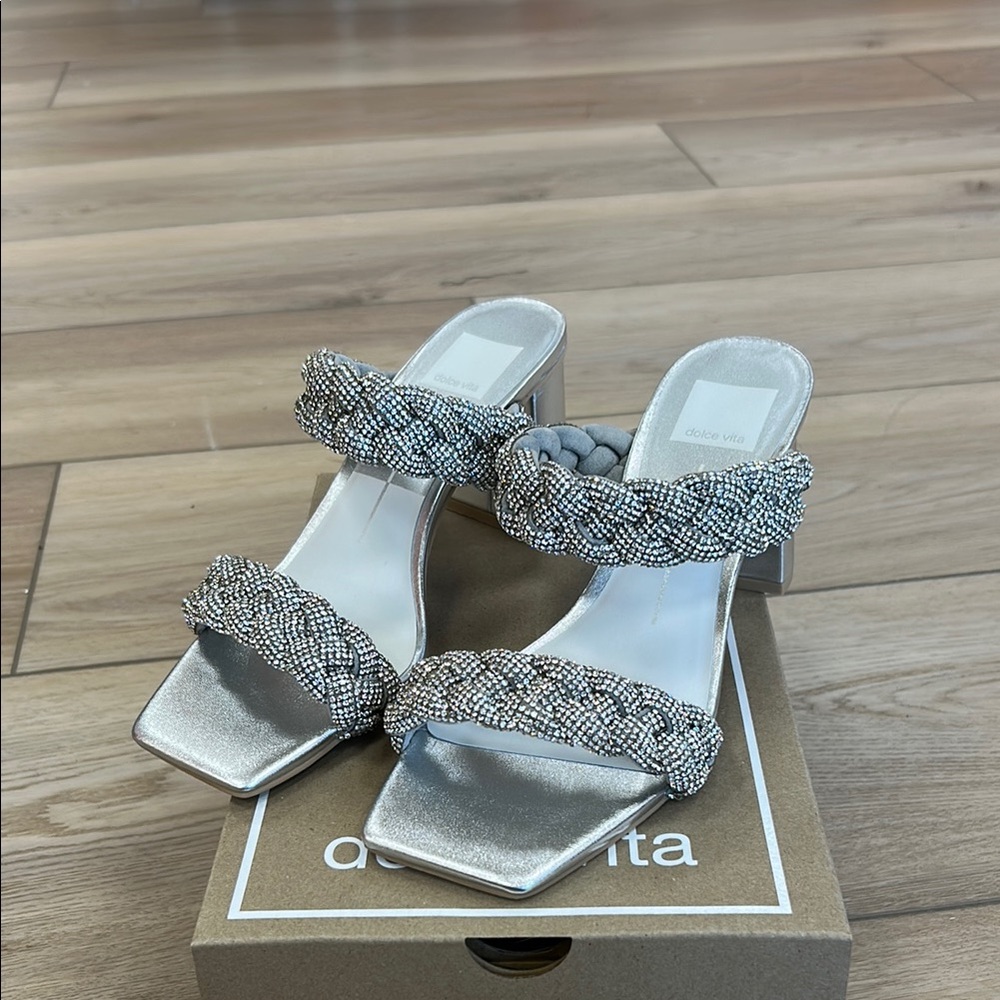 Dolce Vita Silver Braided Women's Sandals